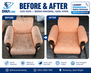 sebelum sesudah cuci sofa semarang diracare sofa kotor menjadi bersih