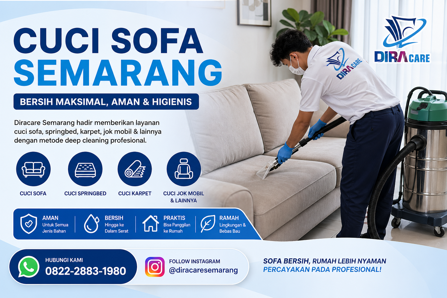 cuci sofa semarang diracare layanan profesional cuci sofa springbed dan karpet hasil bersih maksimal
