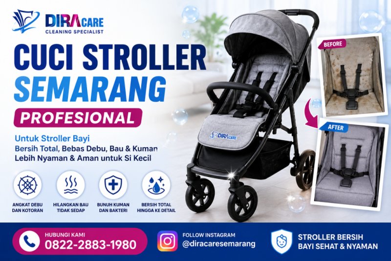 cuci stroller semarang profesional untuk membersihkan stroller bayi dari debu bau kuman dan noda agar lebih higienis dan nyaman digunakan