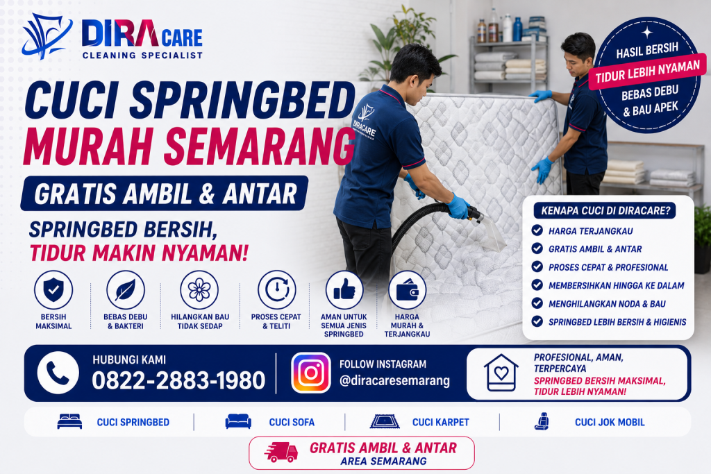 Cuci springbed murah Semarang gratis ambil antar