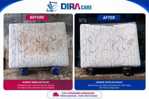 Before After Cuci Springbed Semarang Hasil Bersih Maksimal