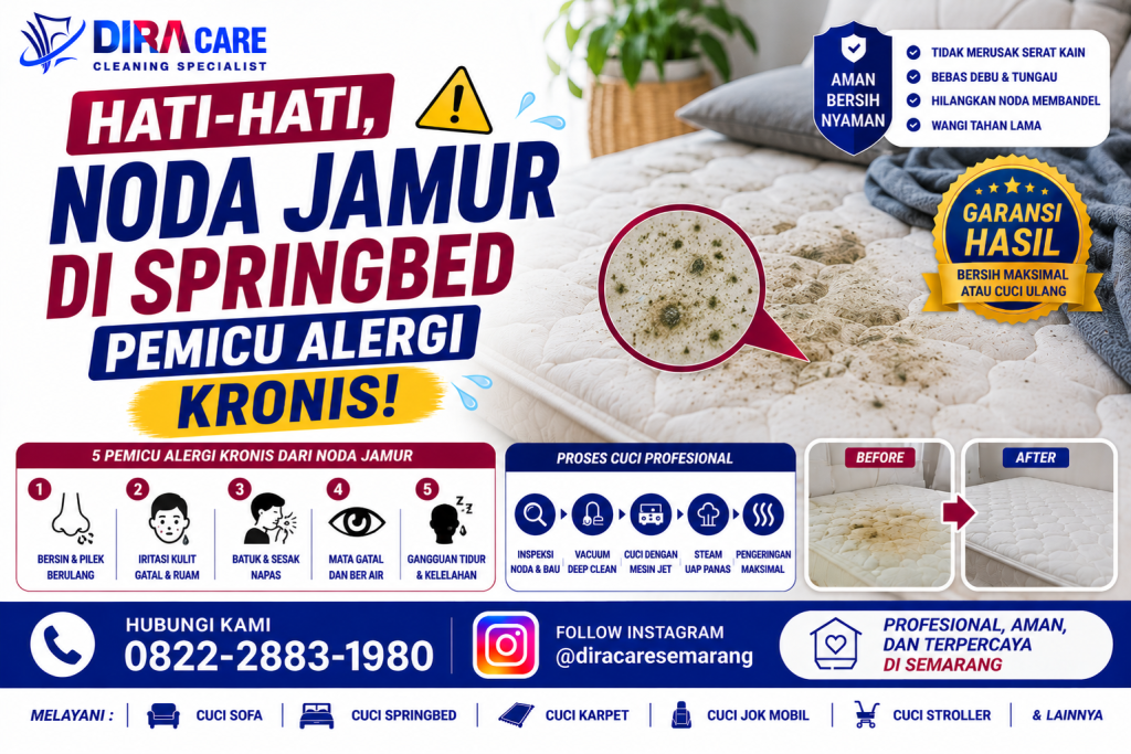Noda Jamur pada Springbed dan Bahaya Alergi
