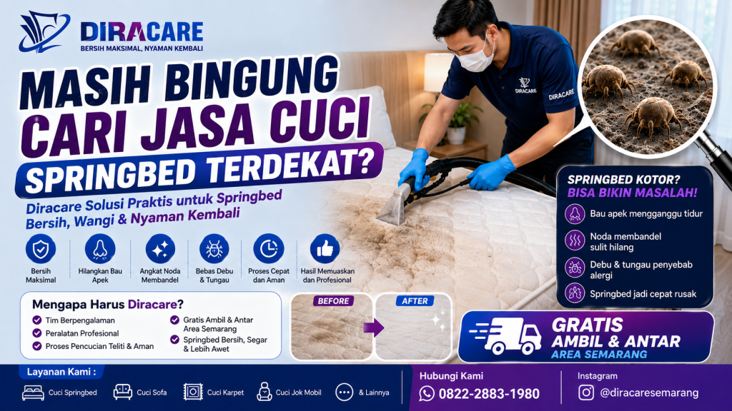 Jasa Cuci Springbed Terdekat Profesional di Semarang