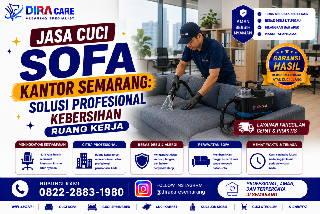 Jasa cuci sofa kantor profesional di Semarang