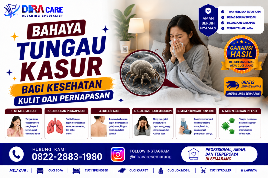 Bahaya tungau kasur bagi kesehatan kulit dan pernapasan